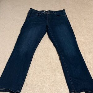LOFT Women's Dark Indigo Modern Straight Jeans